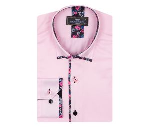 loader for Ružová pánska košeľa s kvetinovým vzorom MAKROM